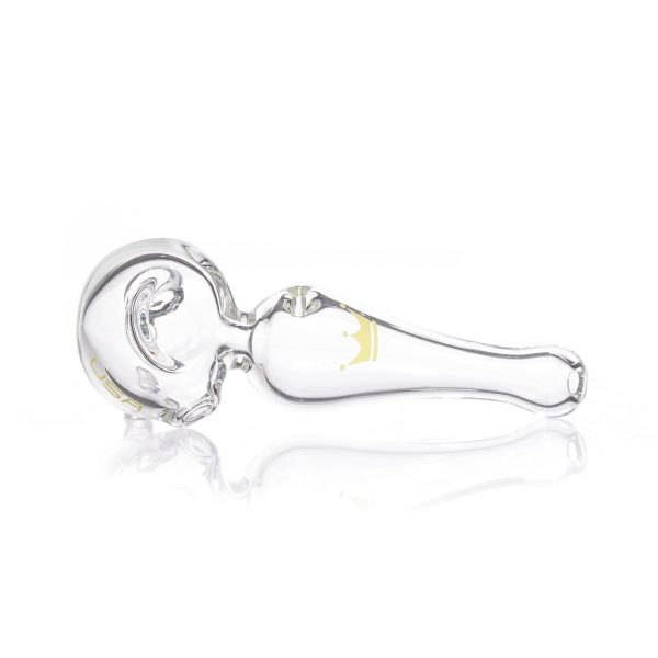 A glass spoon with a cat on it
