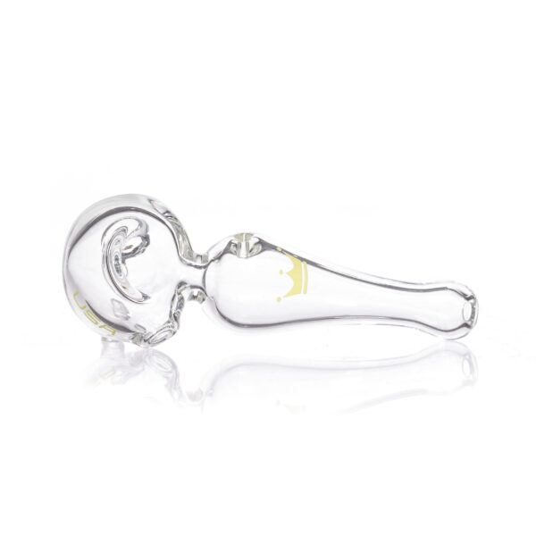 A glass spoon with a cat on it