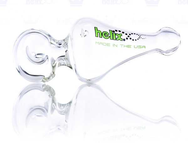 Helix Classic Handpipe with clear glass finish
