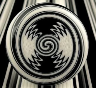 Bi Polar Helix color scheme: black and white swirl